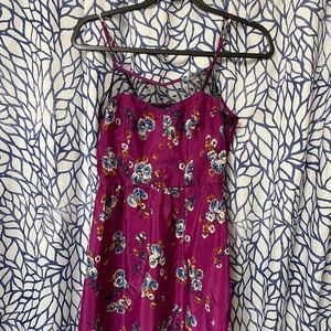 Xhilaration Sleeveless Floral Purple Midi Dress M